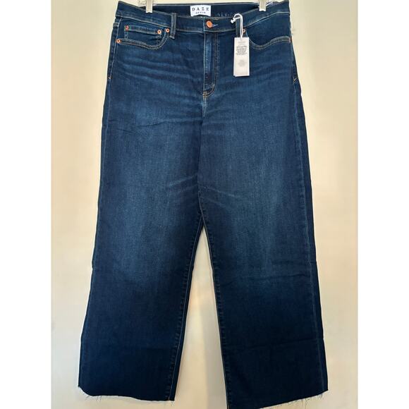 Daze Denim Pleaser Jeans High Rise Wide Ankle Size 33 Magic Hour New - Picture 1 of 6